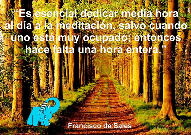 Una Enesñenaza de Francisco de Sales en la Frase del Día del Elefante Azul de Avilés.